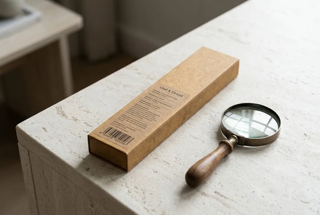 Agarwood incense label-reading guide.