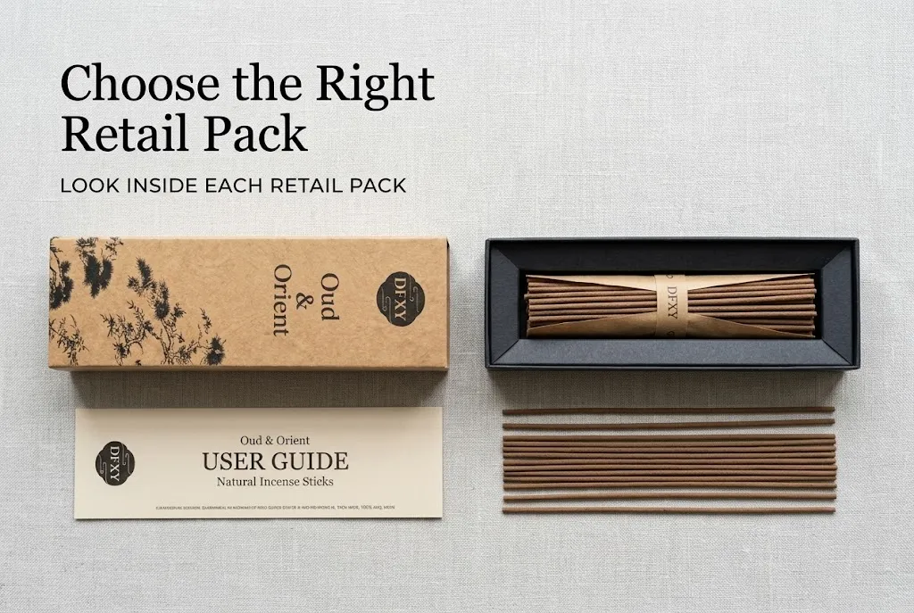 An opened DFXY incense pack showing its actual contents